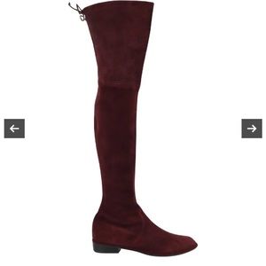 Stuart weitzman burgundy lowland boot size 9
